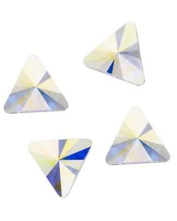 Swarovski Rivoli Triangle Flatback Rhinestone Crystal AB 5mm, #2716 10 Pieces