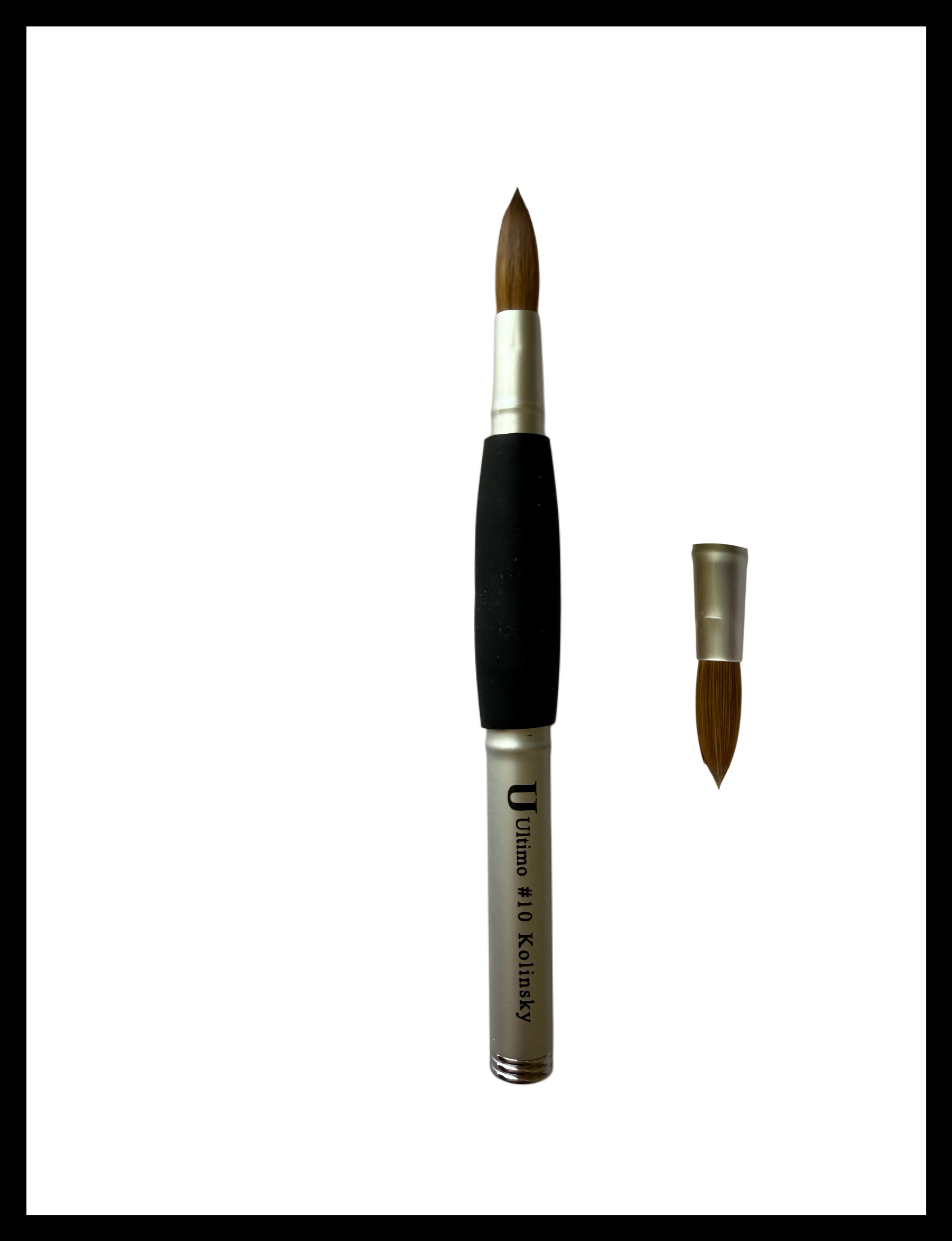 Pincel #10 Ultimo aluminio con rubber 100% kolinsky