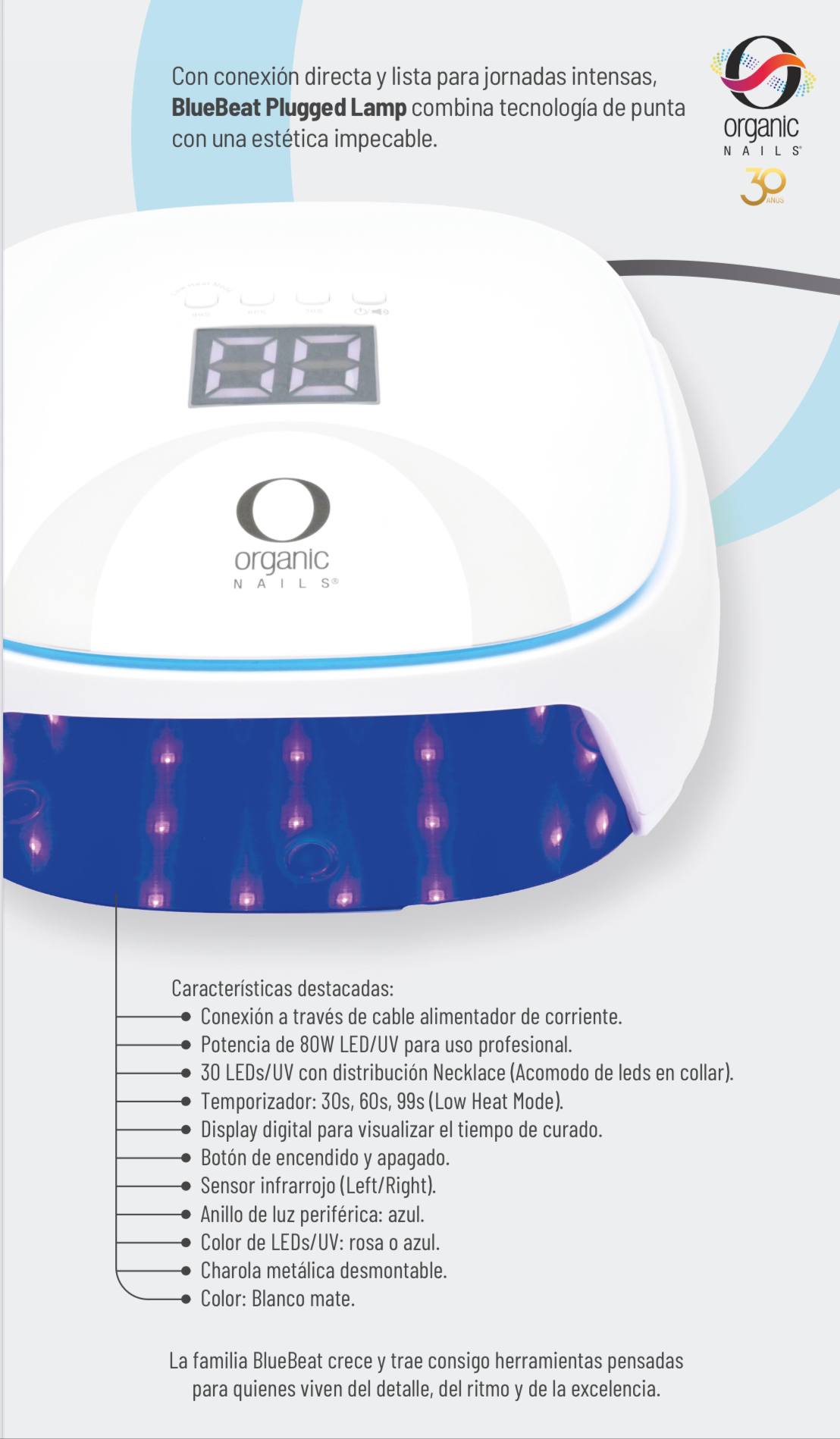 LÁMPARA BLUEBEAT PLUGGED LAMP UV/LED 80 W - Imagen 2