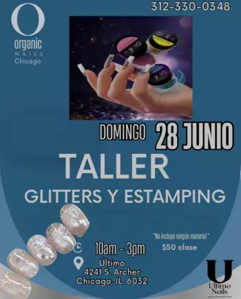 Taller de Glitters y Estampados DOMINGO 28 JUNIO