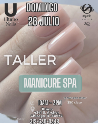 Taller MANCIURE RUBBER Y GEL  DOMINGO 26 JULIO